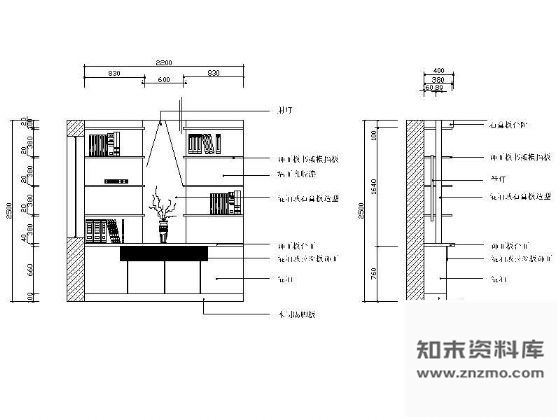 图块/节点书柜详图 柜类