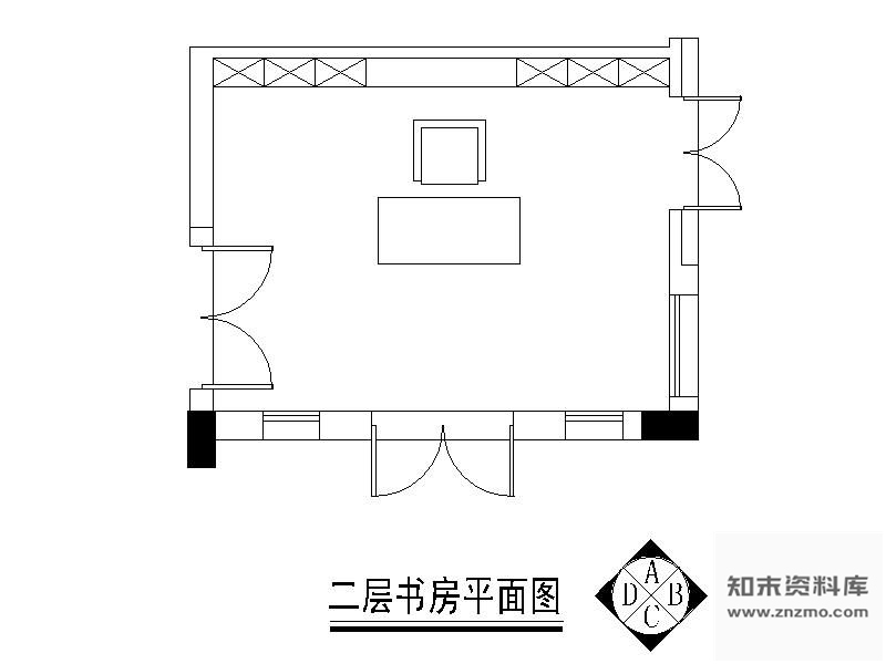 图块/节点欧式书房装修详图