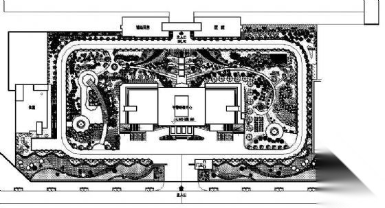 重庆某办公区环境工程植物配置图