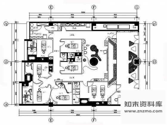 施工图北京首都高级时尚美容院室内装修施工图电气及暖通图