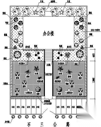 [四川]某办公楼环境植物配置设计