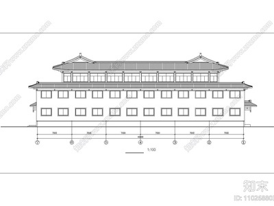 乌鲁木齐某商业街2000平米3层框架结构洗浴中心建筑CAD设计图纸