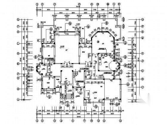 [台州]某太阳城二层豪华别墅建筑方案图