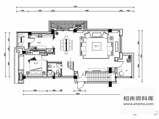 施工图福州新古典三层别墅样板间室内装修图含实景