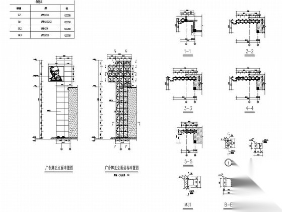 KFC（肯德基）广告牌钢结构施工图