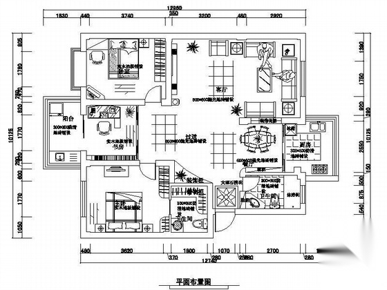 [宁波]某三居室装修图 平层