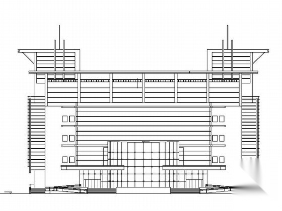 某四层文化馆建筑方案图