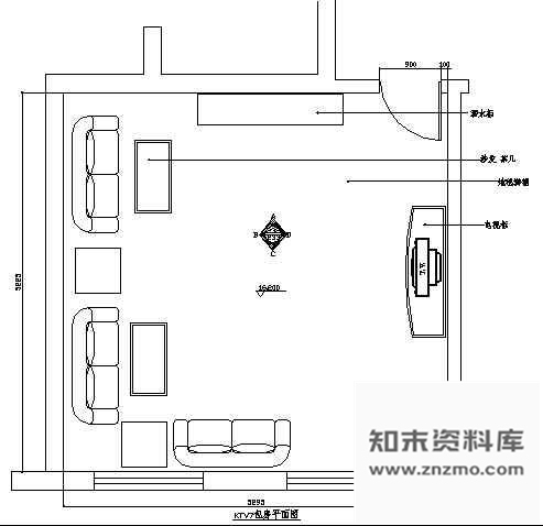 图块/节点KTV包房平面图4