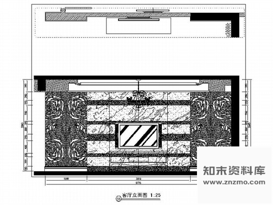 图块/节点重庆某欧式四居室客厅立面图