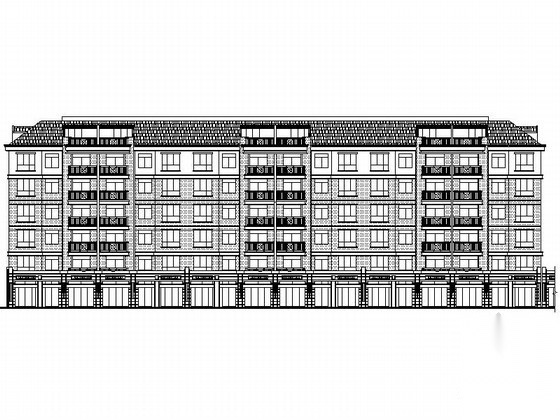 某六层沿街简欧式商住楼建筑施工图