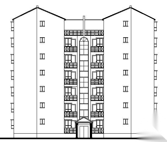 某七层住宅楼建筑方案图