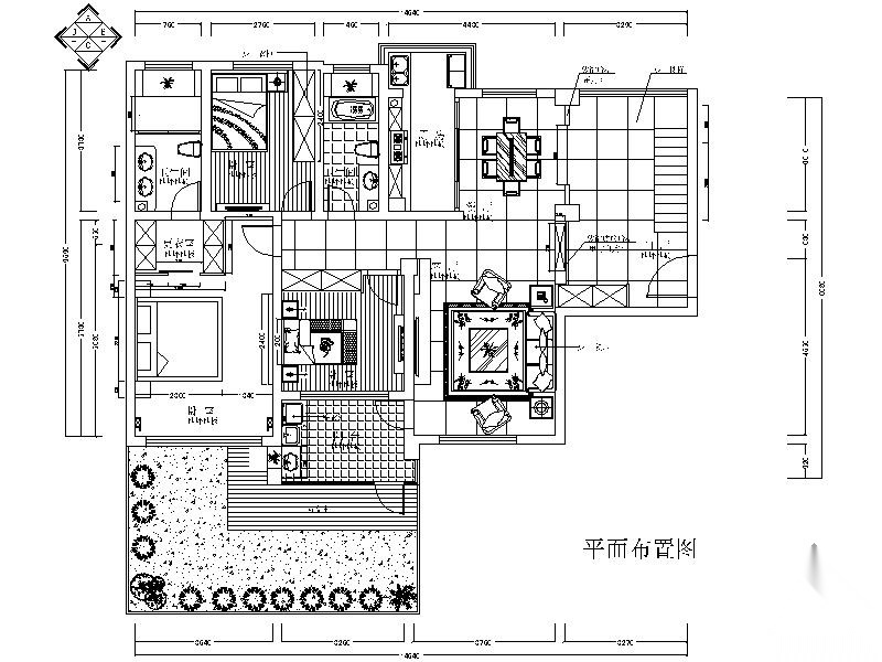 新中式阁楼三居室施工方案（含效果） 平层