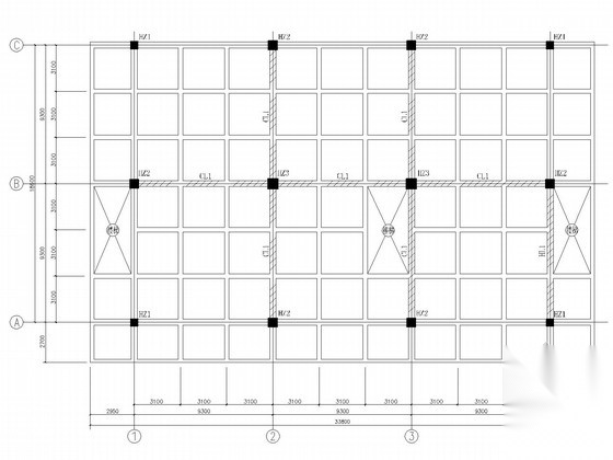 [天津]办公楼主体框架结构加固施工图 抗震加固结构