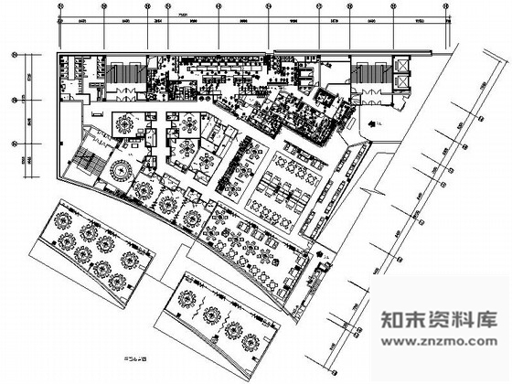 施工图深圳某名族风餐厅室内装修施工图(含效果)