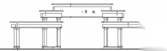 某大型社区大门建筑方案图