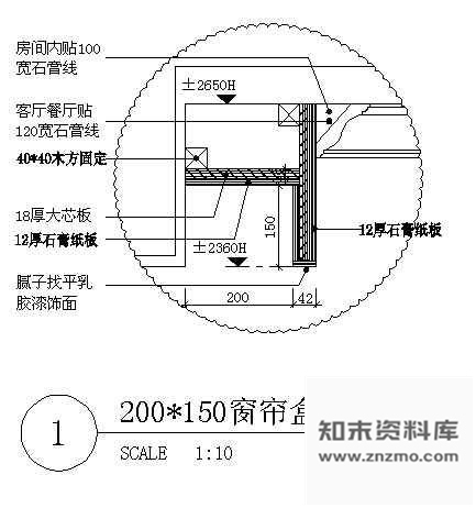 图块/节点窗帘盒大样图