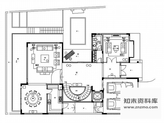 施工图深圳某独立别墅简欧风格样板房施工图