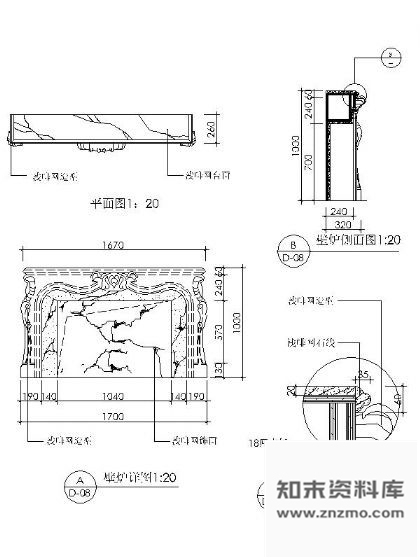 图块/节点壁炉详图