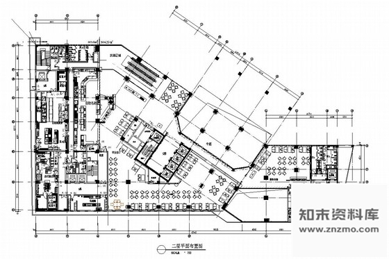 施工图深圳市中心繁华地带五星级商务酒店自助餐厅施工图含效果图