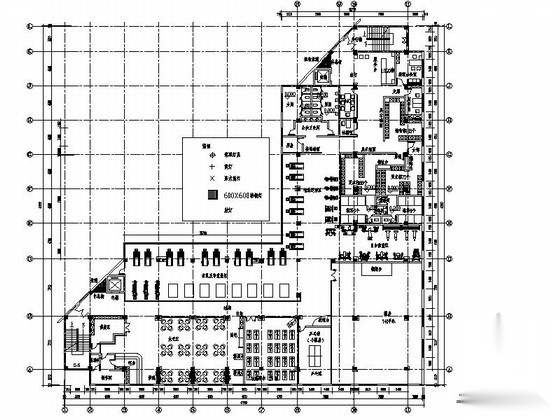 [北京]1300平健身俱乐部装修CAD施工图