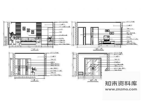 图块/节点卧室立面设计图