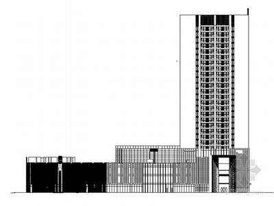 河北超高层框架结构幕墙商业综合体建筑施工图