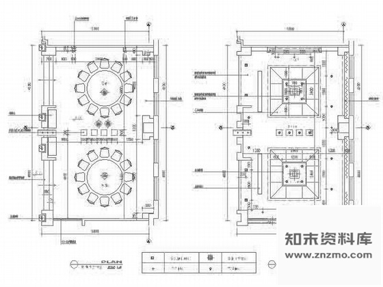 图块/节点12人餐饮包厢立面图