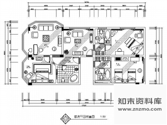 施工图某大酒店套房装修设计图