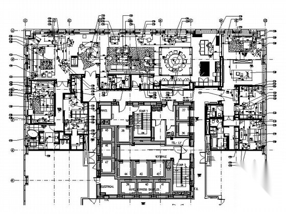 [北京]精品现代简约风格府邸式公寓装修室内设计施工图