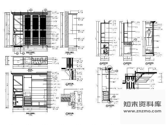 图块/节点标准间衣柜详图 柜类