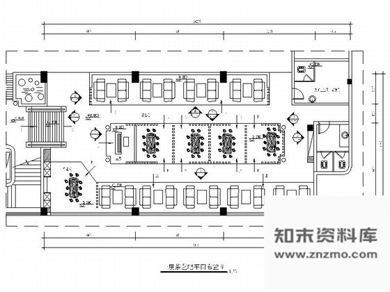 施工图休闲茶艺馆室内装修图