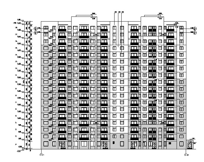 [海南]3套高层框架结构新农村住宅建筑施工图