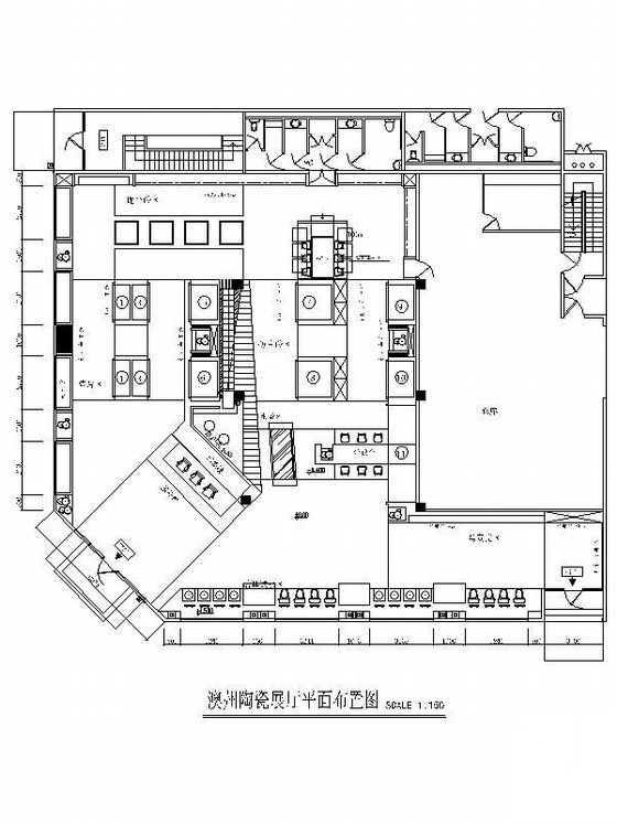 澳洲陶瓷展厅装修施工图