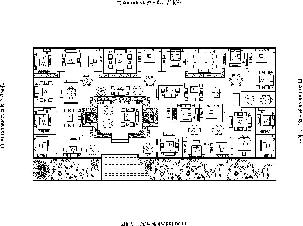 红木家具专卖店展厅 平面布置图