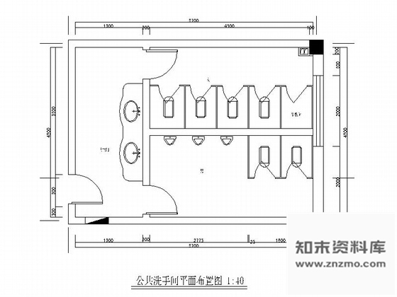 施工图酒店公共卫生间室内装修图含效果