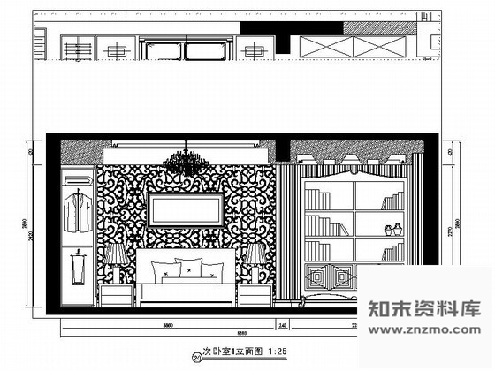 图块/节点重庆某欧式四居室次卧室立面图