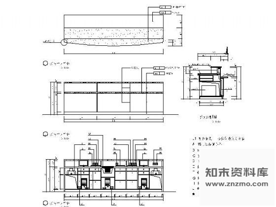 图块/节点酒店总台接待详图 家具节点