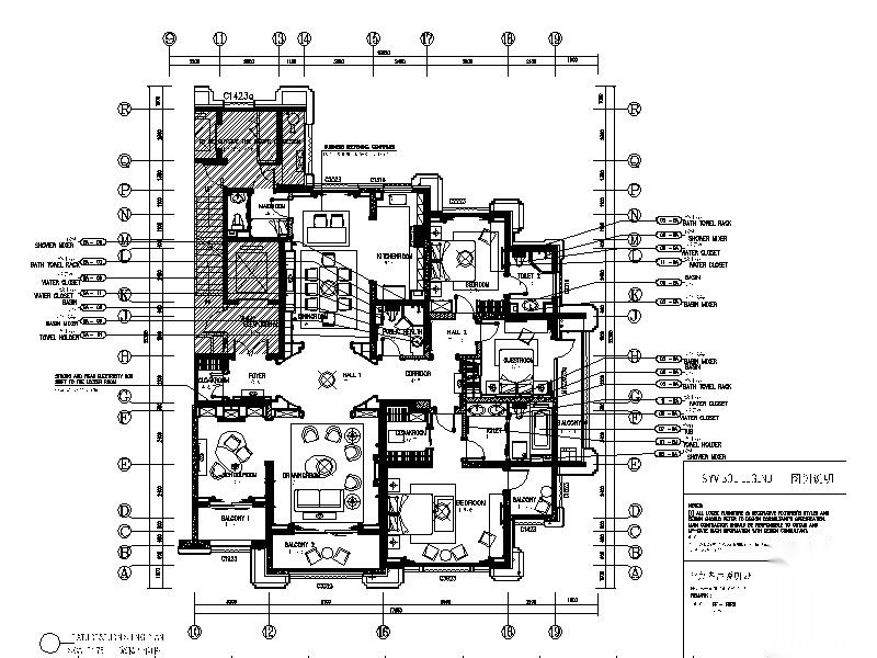 [石家庄]简约欧式样板房室内设计施工图（含实景图） 平层