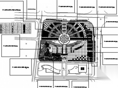 某地广场绿化规划设计总图