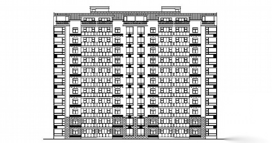 [湖南益阳市]某十一层住宅楼建筑施工图