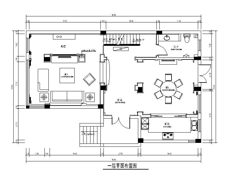 [江苏]欧式风格联排别墅样板房设计CAD施工图（含效果图...