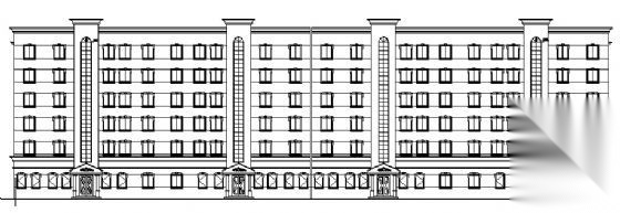 一层商用的某六层商住公寓建筑施工图