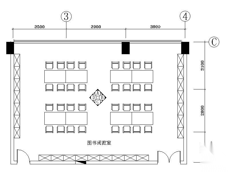 图书阅览室详图