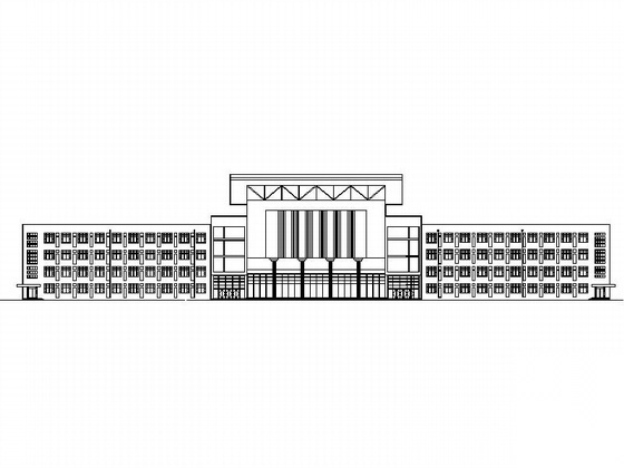 [唐山]某高中五层食堂宿舍多功能厅建筑施工图