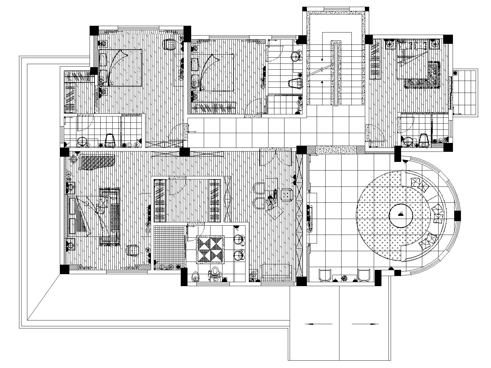 [福建]某高档豪华三层别墅室内设计施工图