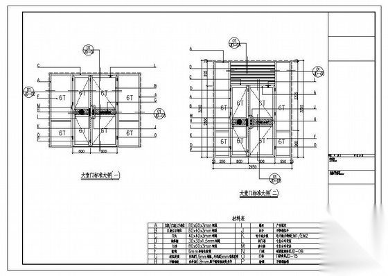 玻璃钢门 施工图 通用节点