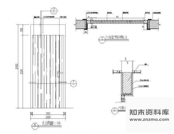 图块/节点木门详图 通用节点
