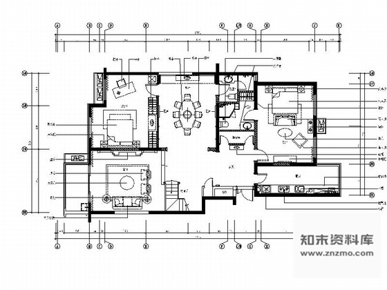 施工图陕西意式风格三层别墅样板间室内装修图含实景