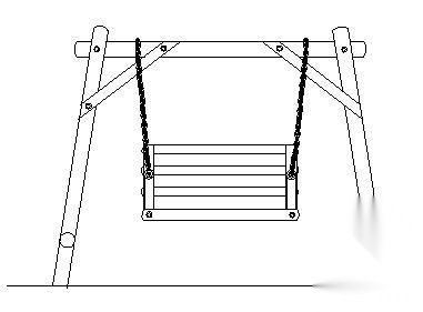 秋千和木质和藤质花架施工图