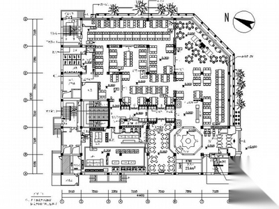 北京 某名品海鲜自助火锅店方案图